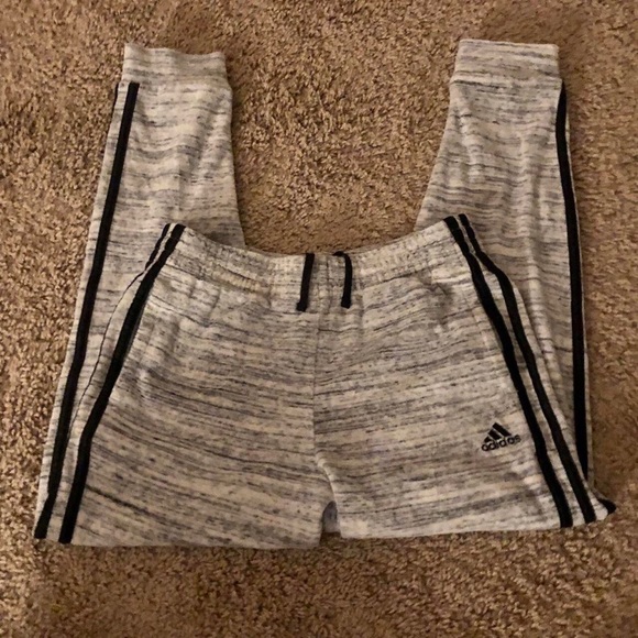 Adidas Velour Black and Grey Tracksuit set, Size 10-12 Childrens. - Picture 2 of 4